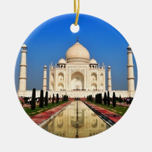 Ornement Rond En Céramique Taj Mahal (Devant)
