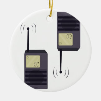 Ornement Rond En Céramique Talkie - walkie