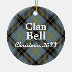 Ornement Rond En Céramique Tartan d'écossais de Bell de clan