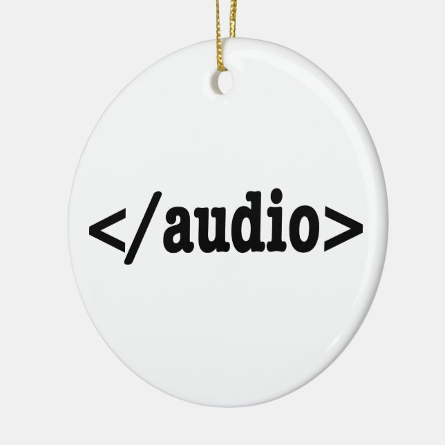 Ornement Rond En Céramique Terminer le code HTML5 audio (Gauche)