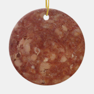 Ornement Rond En Céramique Texture de salami de Gênes