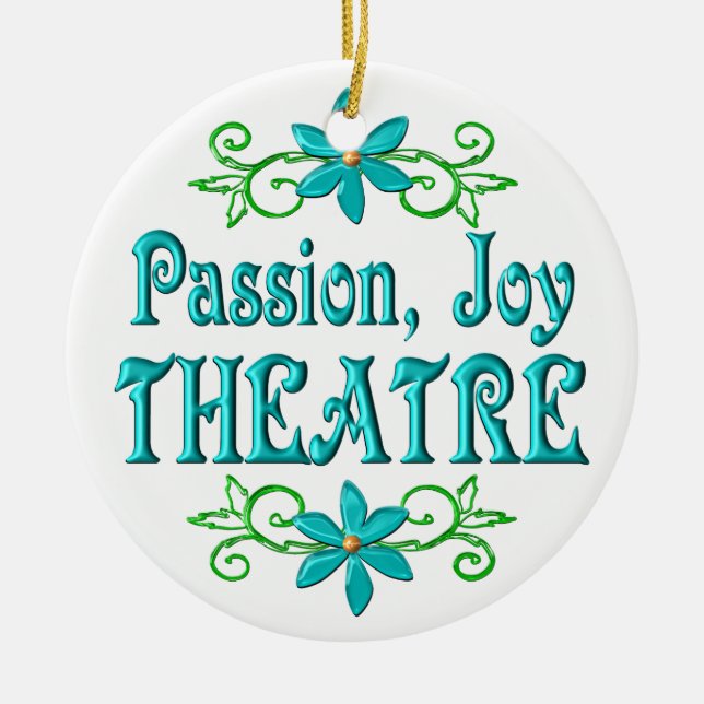 Ornement Rond En Céramique Théâtre de joie de passion (Devant)