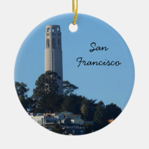 Ornement Rond En Céramique Tour Coit - San Francisco