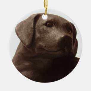 Ornement Rond En Céramique Tout le monde aime un Labrador Retriever