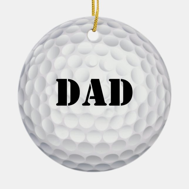 Ornement Rond En Céramique Trou dans un ! Boule de golf (Devant)