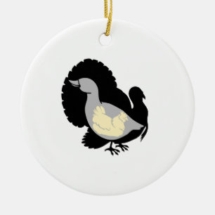 Ornement Rond En Céramique Turducken