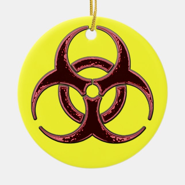 Ornement Rond En Céramique Un Noël très Joyeux de Biohazard (Devant)