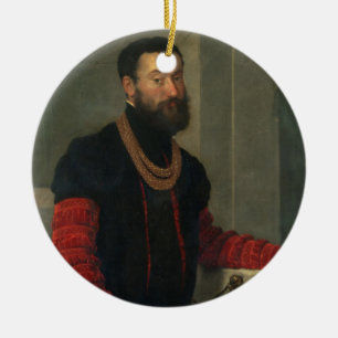 Ornement Rond En Céramique Un soldat