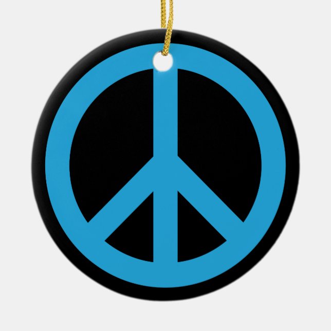 Ornement Rond En Céramique Un thème pacifique - signe de paix (Devant)