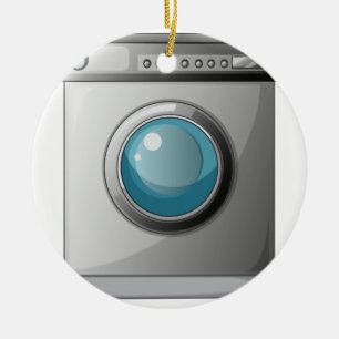 Ornement Rond En Céramique Une machine à laver