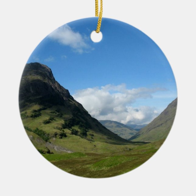 Ornement Rond En Céramique Vallée cachée Glencoe Ecosse (Devant)