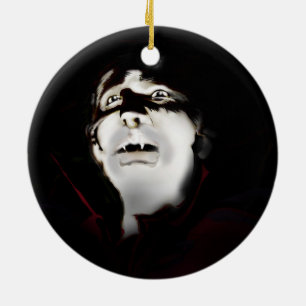 Ornement Rond En Céramique Vampire