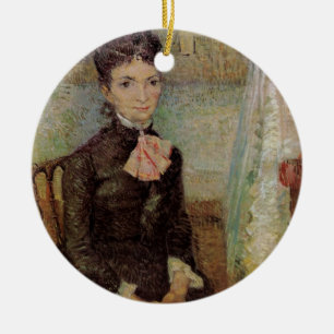 Ornement Rond En Céramique Van Gogh, Femme assise près d'un berceau, Art vint