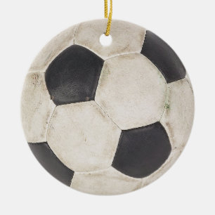 Ornement Rond En Céramique Ventilateur de football Idée cadeau Soccer Joueur