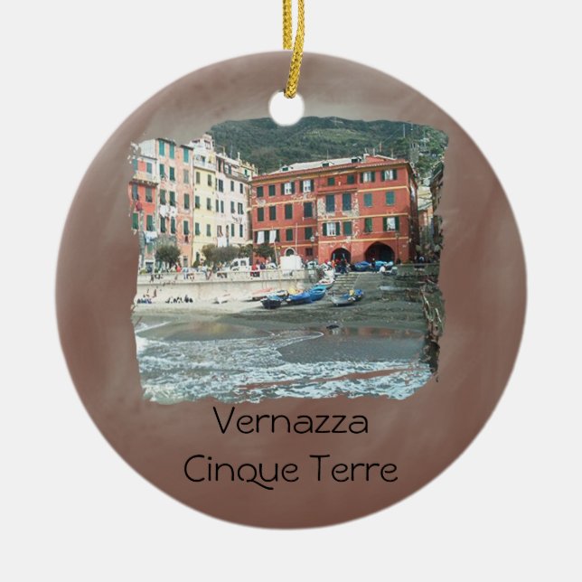 Ornement Rond En Céramique Vernazza - Cinque Terre (Devant)