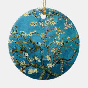 Ornement Rond En Céramique Vincent van Gogh, Arbre aux amandes en fleurs