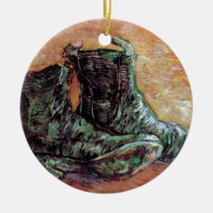 Ornement Rond En Céramique Vincent Van Gogh - Une paire de chaussures