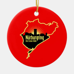 Ornement Rond En Céramique Voie de course de Nurburgring Nordschleife,