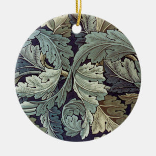 Ornement Rond En Céramique William Morris Acanthus Feuilles