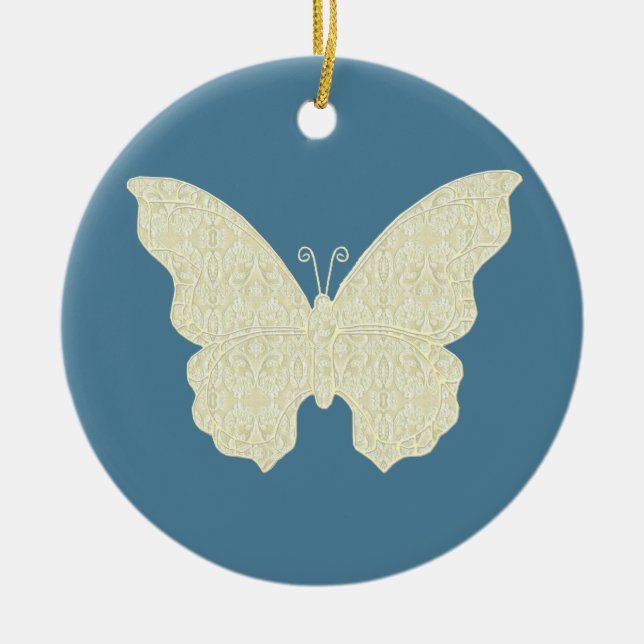 Ornement rond papillon dentelle (Devant)