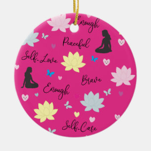 Ornement Rond Rose Motif Floral de Force Intérie
