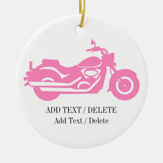 Ornement rose de moto (Devant)