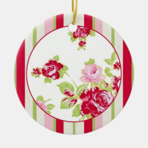 Ornement rose Et Stripes