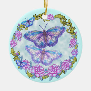 Ornement Rose papillon