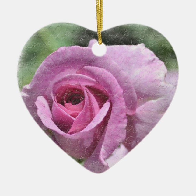 Ornement rose peint de coeur (Devant)
