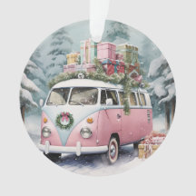 Ornement rose Vintage Vanagon