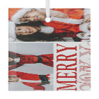 Rouge blanc Flambeau de neige Famille Photo Collag