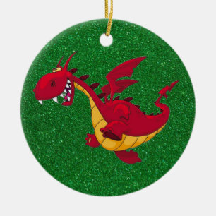 ornement rouge de dragon