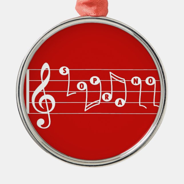 Ornement rouge de musical de chanteur de soprano (Devant)