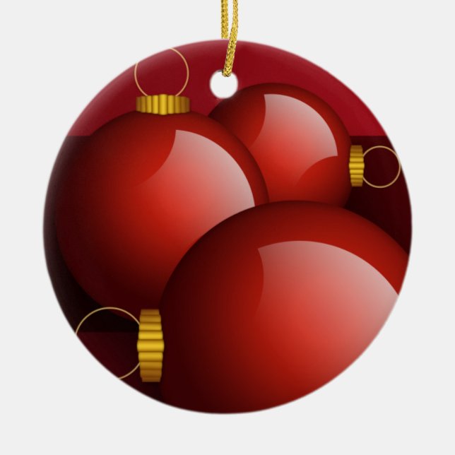 ornement rouge de noël (Devant)