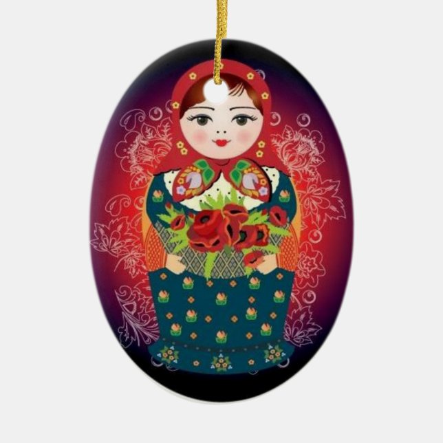 Ornement russe de Noël de poupée - "Sophia " (Devant)