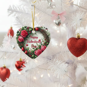 Ornement rustique en forme de coeur de la Saint-Va