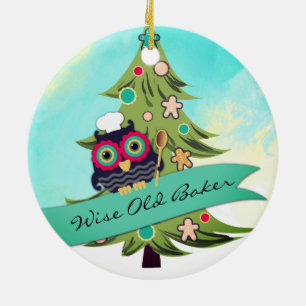 ornement sage de Noël d'arbre de biscuit de