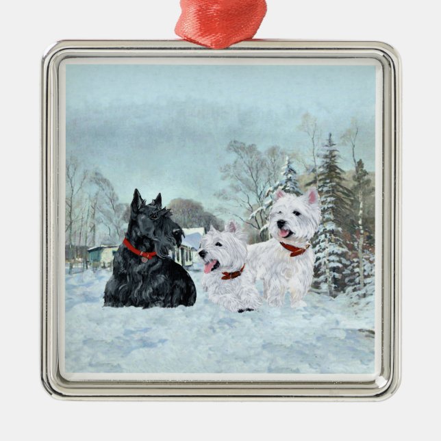 Ornement Scottie et Westies (Devant)