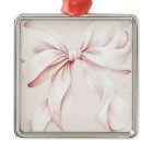 Serviette en papier à ruban rose minimal