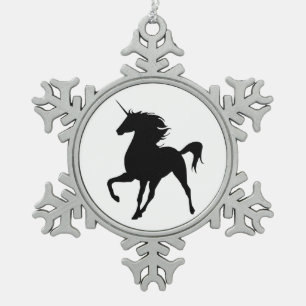 Ornement Silhouette Silhouette Unicorne Noire