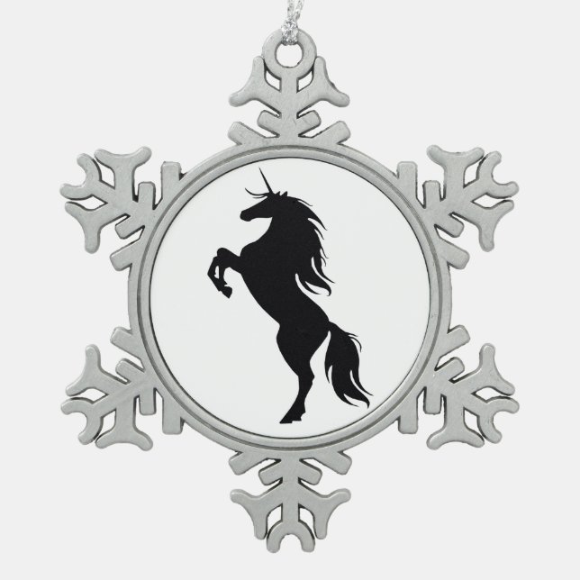 Ornement Silhouette Silhouette Unicorne Noire (Devant)