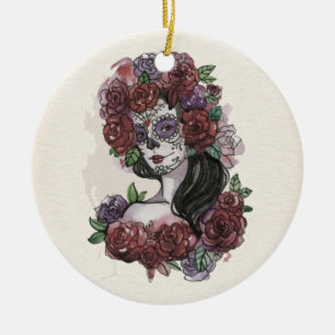 Ornement simple de Hand-drawn Dia de los Muertos  