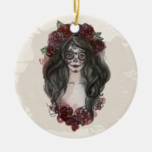 Ornement simple de Hand-drawn Dia de los Muertos  