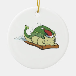 Ornement Sledding d'Ankylosaurus