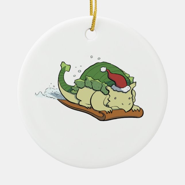 Ornement Sledding d'Ankylosaurus (Devant)