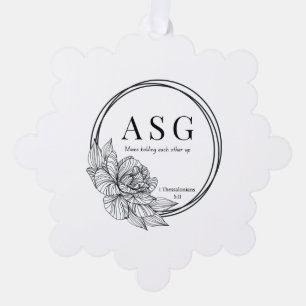 Ornement Snowflake ASG avec logo
