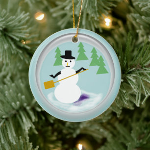 Ornement - Snowman dans Snowglobe