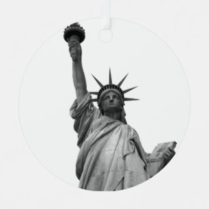 Ornement Statue noire et blanche de la Liberté