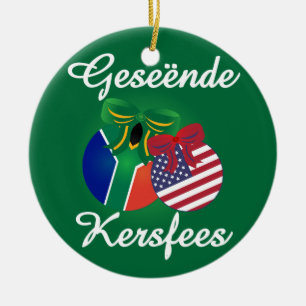 Ornement sud-africain de Noël - en céramique