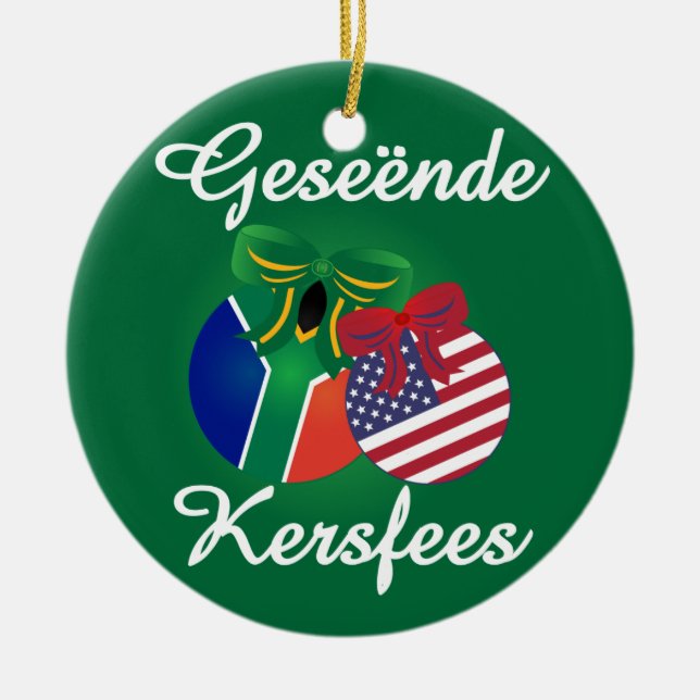 Ornement sud-africain de Noël - en céramique (Devant)